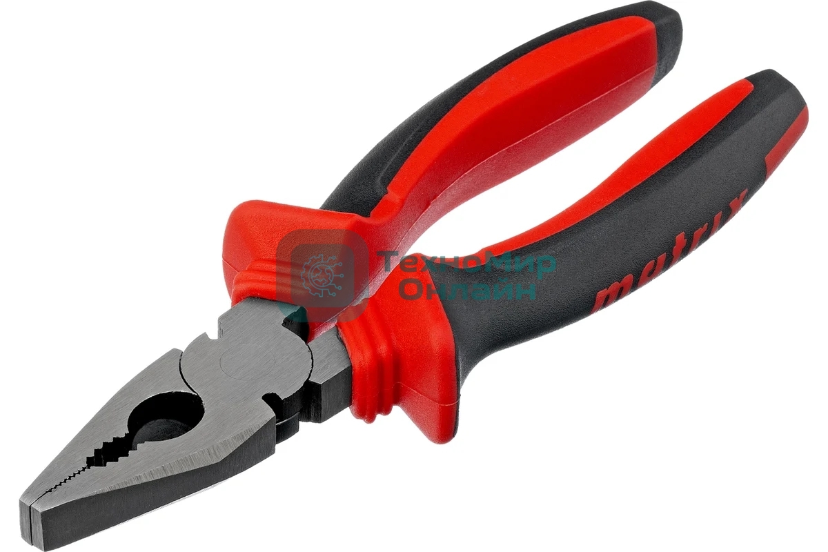 Плоскогубцы комбинированные Matrix 17091 180 мм, хром-ванадий, двухкомпонентные рукоятки