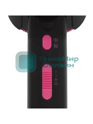 Фен ECON ECO-BH204D черный/розовый, 2000 Вт