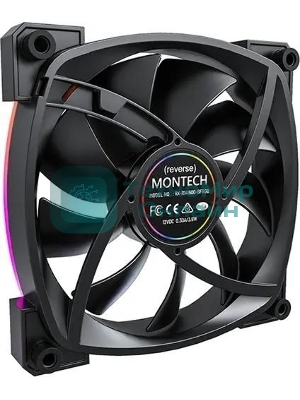 Вентилятор для корпуса MONTECH RX140 PWM черный, 140 мм, 1600 об/мин, 27.9 дБ, 4 pin