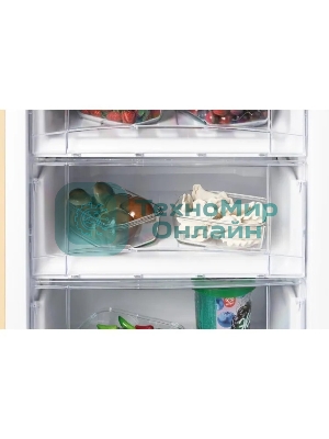 Холодильник Nordfrost NRB 152 ME бежевый мрамор двухкамерный 205/115 л морозилка снизу, капельная система