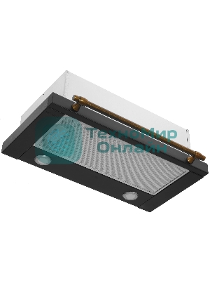 Вытяжка встраиваемая Korting KHP 6617 RN черный/бронзовый, 60 см, 650 куб. м/ч, 58 дБ