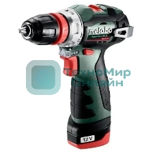 Дрель-шуруповерт Metabo PowerMaxx SB Basic 600385710, 12 В, 2 Ач, 34 Нм, щеточный, ударный