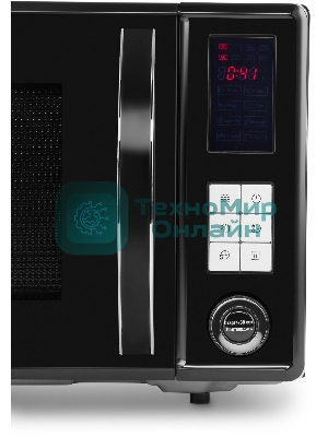 Микроволновая печь Hyundai HYM-D3009 черный, 23 л, 800 Вт, переключатели - кнопки, поворотный механизм
