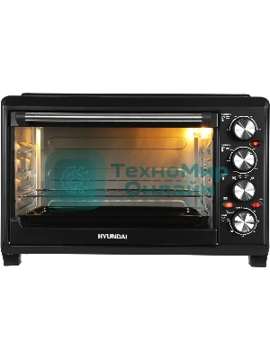 Мини-печь Hyundai MIO-HY086 38 л, 1600 Вт, черный