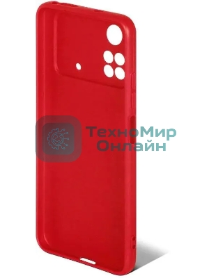 Чехол (клип-кейс) DF poCase-03 для Poco M4 Pro (4G) красный