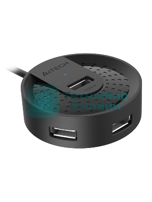 Разветвитель USB 2.0 A4Tech HUB-20 4порт. черный