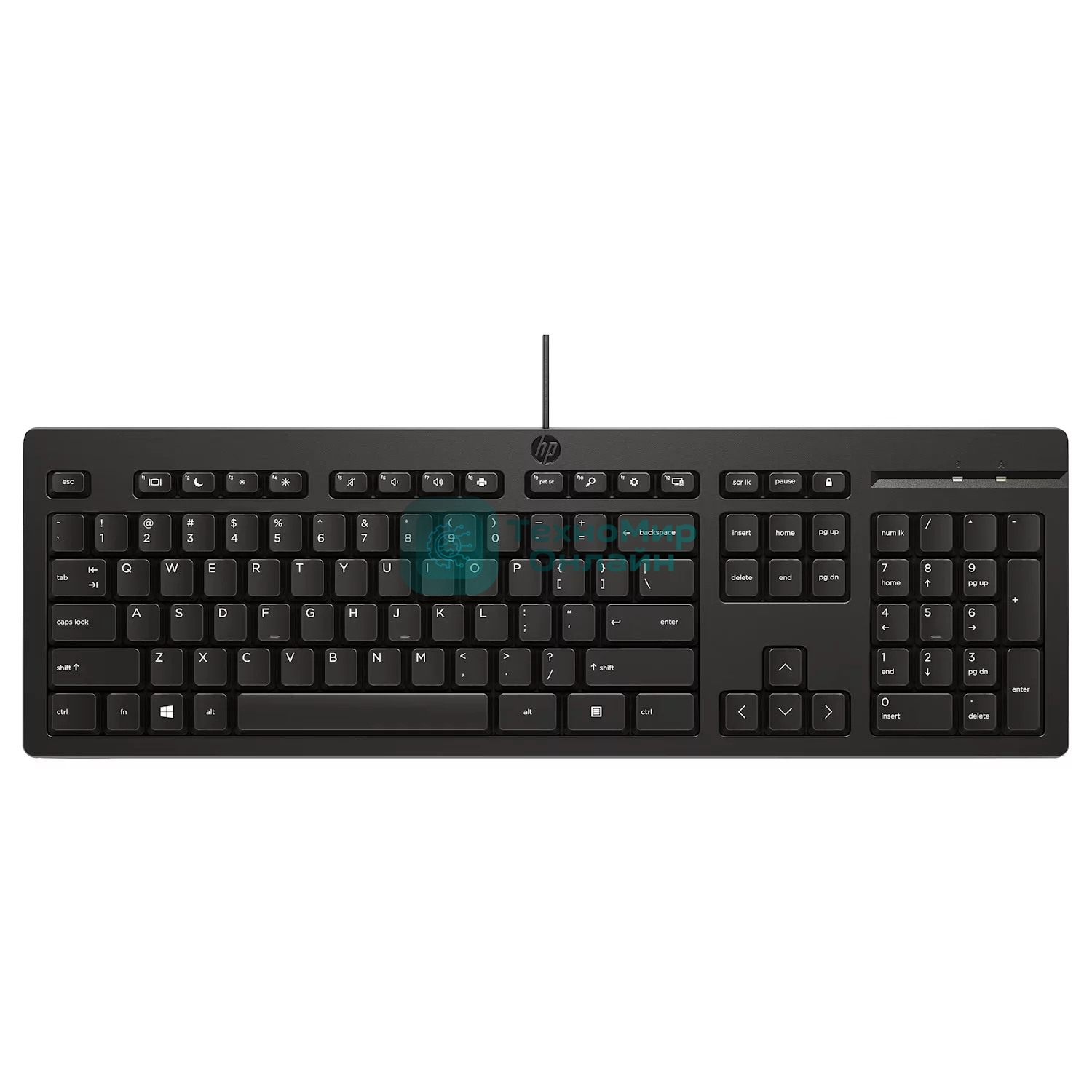 Клавиатура проводная HP 125 проводная, USB Type-A, чёрный