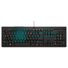 Клавиатура проводная HP 125 проводная, USB Type-A, чёрный