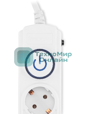 Сетевой фильтр Ippon BK-6-EU-5-10-W 5 м, 6 розеток, белый, коробка
