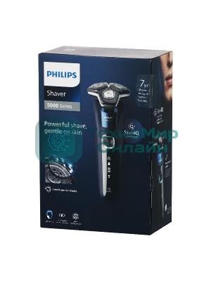 Электробритва роторная Philips S5885/10 реж.эл.:3 питан.:аккум. темно-синий