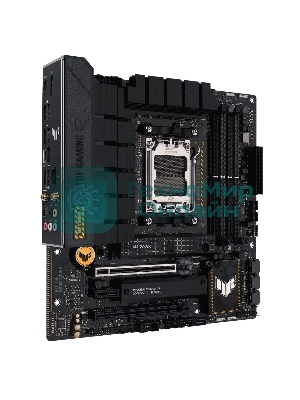 Материнская плата ASUS TUF GAMING B650M-PLUS WIFI, AM5, AMD B650, 4xDDR5, 4xSATA, 2xM.2, 1xPCIe 4.0 x16, 1xPCIe 4.0 x4, 1xDP, 1xHDMI, 1x 2.5Gb LAN, 4xUSB-A 3.2 Gen 2, 1xUSB-A 3.2 Gen 1, 1xUSB-C 3.2 Gen 2x2, 5x3.5 мм, 7.1, mATX