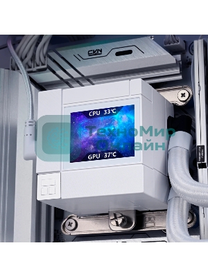 Система жидкостного охлаждения Thermalright Core Matrix 240 Vision (240мм, LED, White, ARGB/Fans: 2x120мм, 68.9CFM, 28.2dBA, 2000RPM/Pump height 64.4мм, Rad thickness 27мм/S: 1700, 1200, 1851, 115X, AM5, AM4)