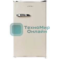 Холодильник Ascoli ADFRY90 бежевый однокамерный 85/15л морозилка сверху