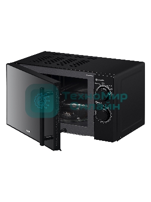Микроволновая печь BBK 20MWS-773M/B-M черный, 20 л, 700 Вт, переключатели - поворотный механизм