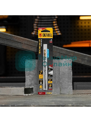 Сверло спиральное по металлу Denzel 5 х 132 мм, Р6М5, Golden Tip, удлиненное