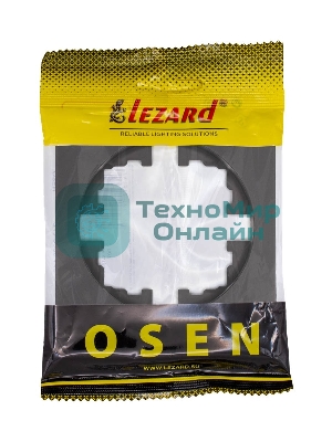 Рамка 1-м OSEN горизонт. квадрат черный бархат LEZARD 743-4200-146