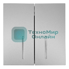 Выключатель 2-кл. с индик. СП ZIMA IP20 10А безвинт. зажим серый матовый LEZARD 704-7488-112QC