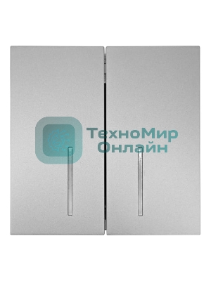 Выключатель 2-кл. с индик. СП ZIMA IP20 10А безвинт. зажим серый матовый LEZARD 704-7488-112QC