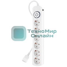 Сетевой фильтр Ippon BK-6-UPS-1.8-10-W 1.8 м, 6 розеток, белый, коробка