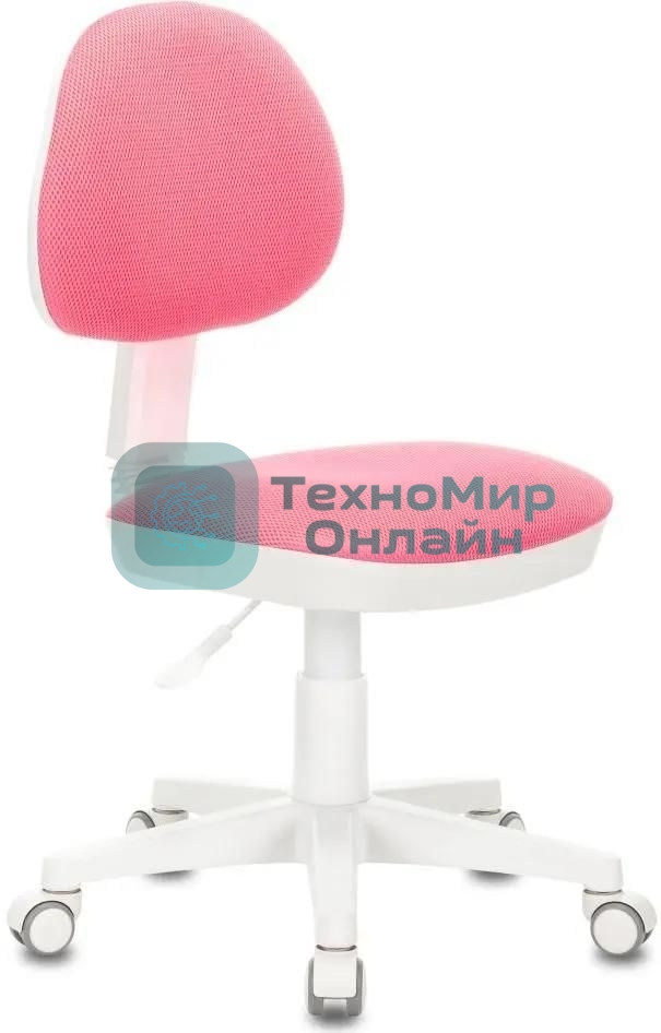 Кресло детское Бюрократ KD-3, на колесиках, ткань, розовый