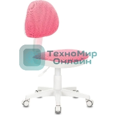 Кресло детское Бюрократ KD-3, на колесиках, ткань, розовый