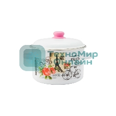 Кастрюля Appetite 1RD181М Париж эмалированная сталь, цилиндрическая 3 л