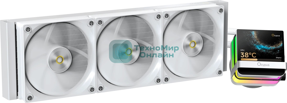 Система жидкостного охлаждения Ocypus Sigma L36 PRO WH IPS Display/ white/ 310W/ All Intel/ AMD AM* / Screws