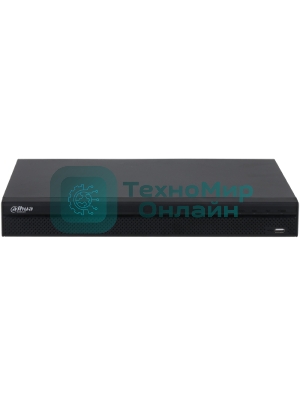 Видеорегистратор IP 32-канальный DAHUA 4K и H.265+. Входящий поток до 160 Мбит/с; сжатие: Н.265+/H.265+, H.265, H.264+, H.264+/H.264; разрешение записи до 12Мп; накопители: 2 SATA III до 20Тбайт; воспр