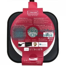 Сковорода-гриль Rondell Ginger RDA-1531 квадратная 26 см, покрытие: антипригарное ручка несъемная (без крышки) черный