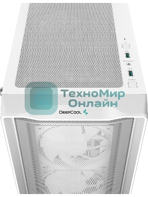 Компьютерный корпус Deepcool CC560 MESH V2 WH без БП, боковое окно (закаленное стекло), 3x120мм ARGb LED вентилятор спереди и 1x120мм ARGb LED вентилятор сзади, белый, ATX