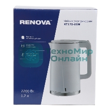 Чайник электрический Renova KT17S-05W нержавеющая сталь