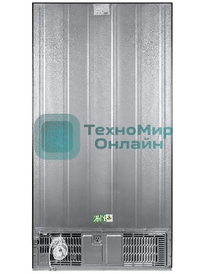 Холодильник Maunfeld MFF177NFSB черный глянц. двухкамерный 263/170л морозилка сбоку, No Frost, Side by Side