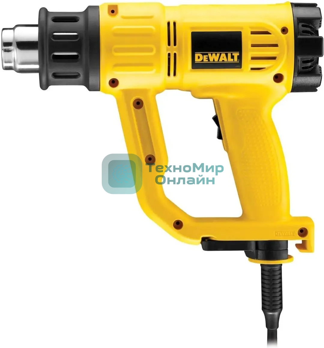 Фен технический DeWalt D264142000Вт 50-600С 650л/мин + насадки