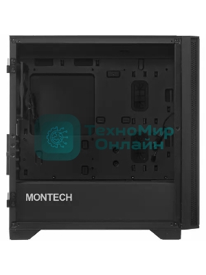 Компьютерный корпус Montech AIR 100 LITE черный без БП mATX 2x120мм 1xUSB2.0 2xUSB3.0 audio bott PSU