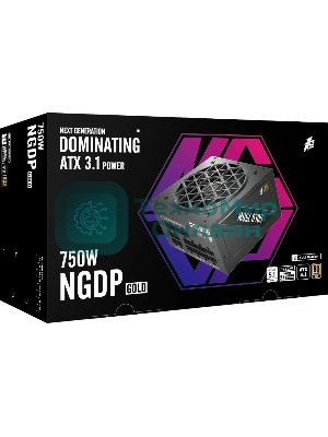 Блок питания 1STPLAYER NGDP Gold 750W, 750Вт, 80 PLUS Gold, 120мм, модульный, черный