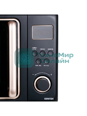 Микроволновая печь Centek CT-1565 черный, 20 л, 700 Вт, переключатели - кнопки, поворотный механизм
