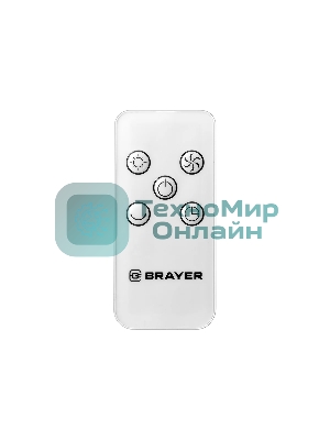 Колонный вентилятор BRAYER BR4957, эл.упр.,пульт ДУ,вращение,мощ-ть60Вт, LED дисплей, 3 скор.Таймер