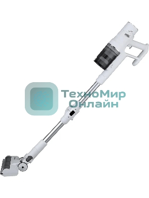 Пылесос вертикальный Polaris Fusion PVCS 4010 белый, питание от аккумулятора, 150 Вт, уборка сухая/влажная, пылесборник 0.45 л