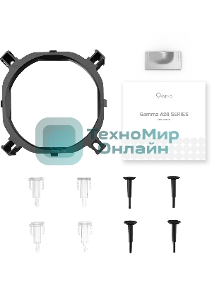 Кулер для процессора Ocypus Gamma A20 BK ARGB, 92mm FARGB FAN, Top FARGB Panel, 2 HEAT PIPES, 3-PIN, 1900 RPM, 21DBA, HYDRO BEARING, LGA115X/1200/1700/18XX, AM4/AM5