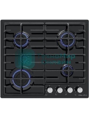 Газовая варочная панель Maunfeld EGHE.64.6CB/G, 4 конфорки, эмалированная сталь, черный