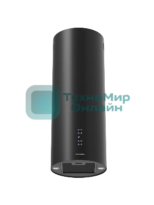 Вытяжка Kuppersberg, цилиндрическая, настенная, 35 см, электронное кнопочное управление, таймер, отвод/рециркуляция, 3 скорости, производительность 850 м3/ч, LED освещение, обратный клапан, уровень шума 68 дБ, угольный фильтр CF110 (опция), цвет черный