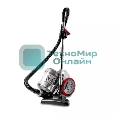 Пылесос Kitfort КТ-5152 серый/красный, 700 Вт, уборка сухая, пылесборник контейнер 1.6 л