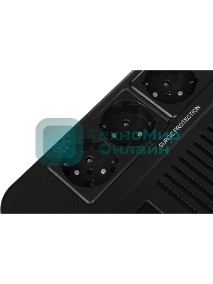 Источник бесперебойного питания SMARTWATT UPS SAFE PRO LCD 800 черный 800/480 ВА/Вт, напольный/настенный, линейно-интерактивный, LCD дисплей, Shuko CEE7/4 - 8 шт. (4 шт. с резервным питанием, 4 шт. - сетевой фильтр)