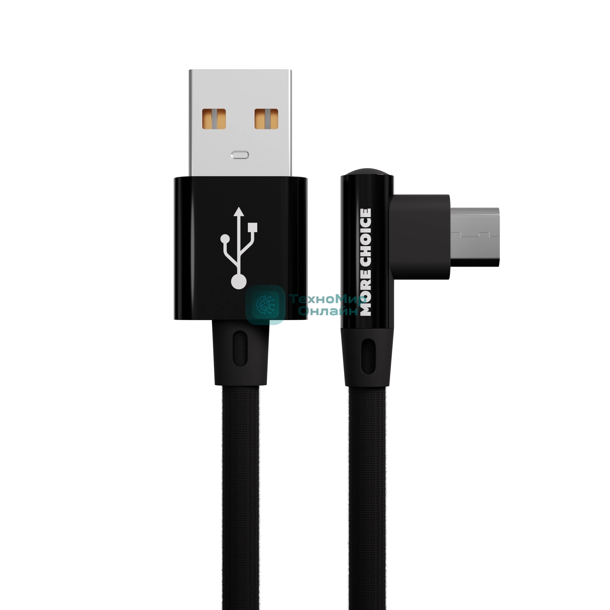 Кабель MORE CHOICE (4627151196947) K27m USB 2.1A microUSB черный - 1,0m