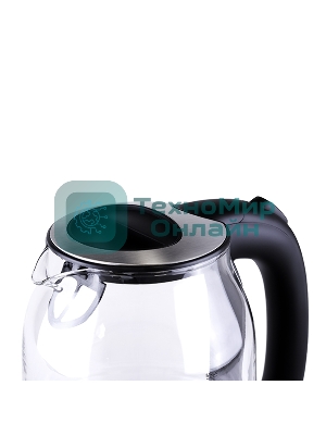 Чайник электрический BQ KT1833G черный/стальной, 2200 Вт, 1.7 л