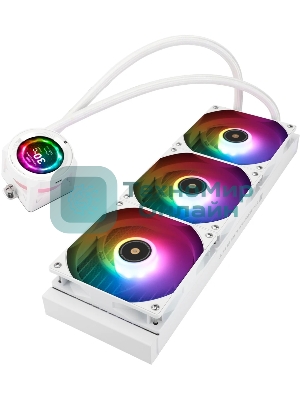 Система жидкостного охлаждения Thermalright Core Vision 360 (360mm, LED, White, ARGB/Fans: 3x120mm, 72.37CFM, 27.7dBA, 2000RPM/Pump height 66mm, Rad thickness 27mm/S: 1700, 1200, 1851, 115X, 2011, 2066, AM5, AM4)