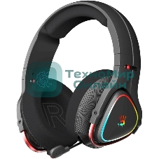 Гарнитура Bloody MR710 чёрный, беспроводная + проводная, Bluetooth, до 44 ч, подсветка