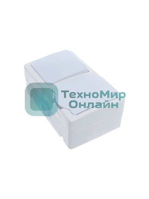 Блок ОП Аллегро 1-кл. вык. + роз. с заземл. защ. шторки с крыш. IP54 бел. UNIVersal 5562968