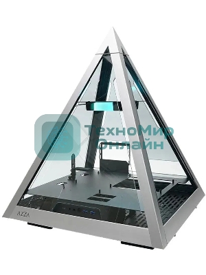 Компьютерный корпус Azza Pyramid L черный/серебристый без БП ATX 6x120мм 2xUSB3.0 audio bott PSU