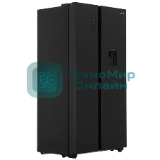 Холодильник Gorenje NRR9185EABXLWD черный матовый двухкамерный 353/191л морозилка снизу, No Frost, Side by Side